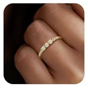 EVER FAITH Opal Ringe für Damen 925 Sterling Silber Zirkonia 14K Gold erstellt stapelbar Eternit Geburtsstein Ring Schmuck Geschenk Größe S