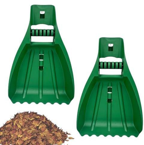 Laubgreifer, ergonomische Handrechenkrallen, robustes Laubsammelwerkzeug, extra große Gartenhandschuhe für schnelle Rasen-Schmutzaufnahme, Grasschnitt, Blätter, Hofreinigung