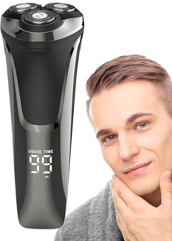 Elektrische Raser für Männer für Gesicht, Elektrorasierer 4d Floating Head | Nass trockenes LCD -Display wiederaufladbar waschbarer Rasierer Pflegekit für Männer
