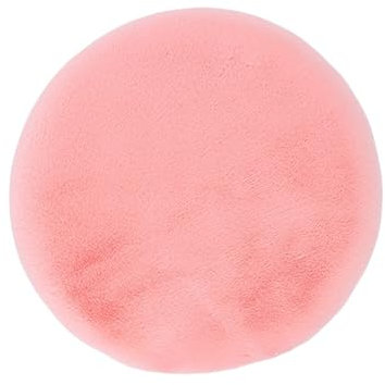 PEIHUODAN Super Weiches Rundes Sitzkissen Faux Pelz Schafsfell Stuhl Abdeckung Pad Plüsch Kissen Teppiche Shaggy Für Wohn-Schlafzimmer-Sofa Couch 18 in Für Outdoor Yoga Tatami (Pink)