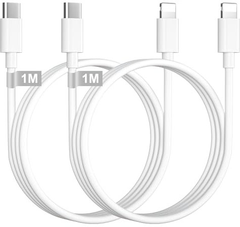 Cable USB C a Lightning 1M 2Pack, Certificado MFi Cable iPhone USB C C able Cargador iPhone Carga Rapida cablo Tipo C iPhone Charger Cable para Apple iPhone 14/Pro Max/13/12/11/X/XS/XR/8/7/6/5/SE/iPad