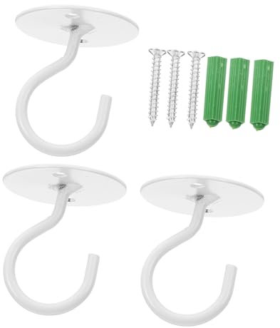 CIMAXIC 3pcs Decke Anlage Kleiderbügel Halterung Haken Robust Eisen Anlage Töpfe Windspiele Leuchten