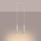 SOLLUX lighting Hängelampe Pendelleuchte Hängeleuchte Deckenlampe Lampe Decke Aluminium LED-Glühbirne 4000K kaltes Weiß Licht 2 Flammig 30 x 6,5 x 16,5 cm GLOOW Beige
