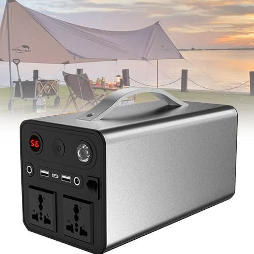 Portable Power Station 300W 90000mAh - Power Bank for Camping, Outdoor Adventures, and Travel with 6 Output Ports