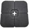 Base de Agua para Sombrilla 4 Módulos 80 kg – Rellenable con Agua o Arena, 50x50x7,5 cm c/u, Ideal para Mástil Cruzado en Jardín, Terraza o Patio – Resistente y Fácil de Montar
