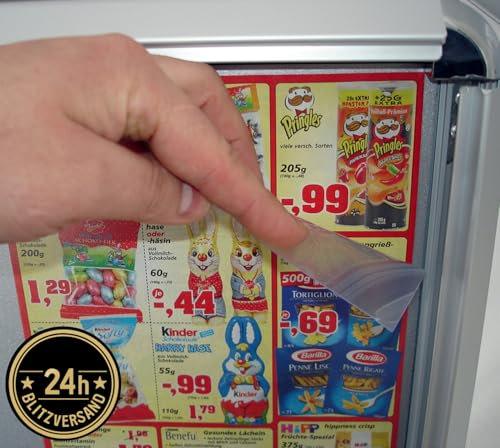 2 Premium Schutzfolie Ersatzfolie Folie für DIN A1 Antireflex Kundenstopper Prospektständer 0,5mm Maße 59,4 cm x 84,1 cm, Premium Qualität