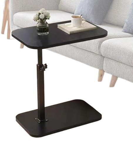 Drehungstisch C Geformt - Sofa Seitentisch - Mit 360 ° Dreh- Und Wirbelsäulen | Für Wohnzimmer Und Krankenbett | Space Saver | Laptop -Schreibtisch | Couch End | Tisch- Oder Snackschale | Für Kleine W