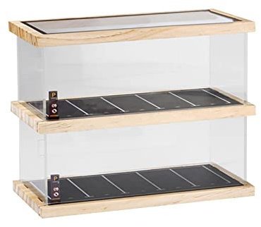 Oshhni 1:64 Modellauto Ausstellungsbox für Sammlerstücke im Regal, Büro und Schreibtisch, 2-stufig