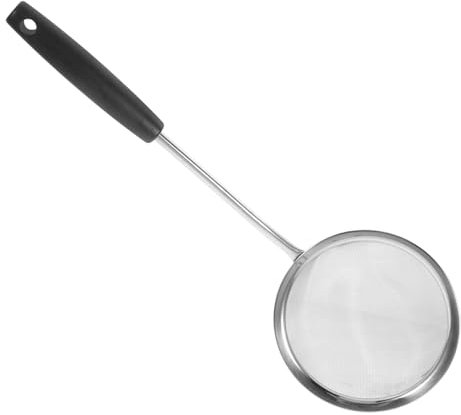 GALPADA Fine Mesh Strainer with Handle Versatile Slotted Spoon for Cooking Filtering and Draining for French Fries Poached Eggs Vegetables and More