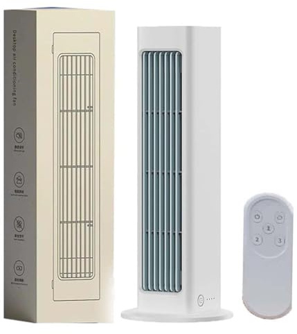 Breezamax, Qinux Breezamax, Qinux Brizaac - Turmventilator mit Wasserkühlung, Sherum Cooling Ace Klimagerät, Tragbare Klimaanlage Kühlventilator Leise, Mit 3 Geschwindigkeiten (Weiß)