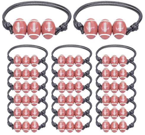 20 Stück Rugby Armbänder Kinder Verstellbares Rugby Armband Rugby Freundschaftsarmband Jungs Rugby Party Rugbyspiel Kindergeburtstag Mitgebsel Jungen Mädchen
