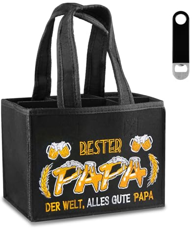Belillpipi Geschenke für Papa, Vatertagsgeschenk für Papa, Männerhandtasche Bier mit Stickmuster, Geburtstagsgeschenk für Papa