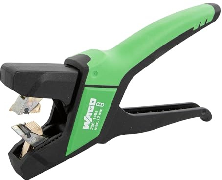 WAGO Wire Stripping Pliers, Flat Cables 12mm Width, 0.75-2.5 mm², Green/Black, Automatic Adjustment