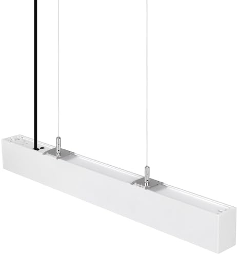 ChiliTec Hängeleuchte CT-OL CCT 60, 60cm, Weiß, 18W, CCT einstellbar | 230V, 3000k 4000k 6000k, Verlängerbar, Komplettset mit Seil Anschluss Halterung