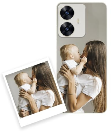 Pevita Funda Personalizada para Realme C55 – Carcasa de Móvil con Tu Foto o Diseño – Silicona TPU Flexible – Impresión Premium Duradera – Regalo Original