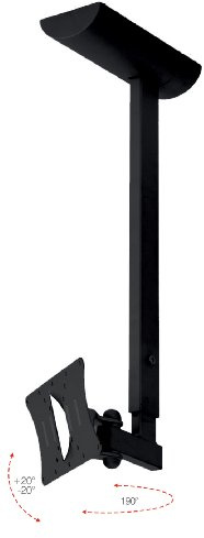 Support Watch HiSolution Ceiling Mount 10-30 Inches Maximum Weight 20 kg, Distance from Wall 850 mm Black