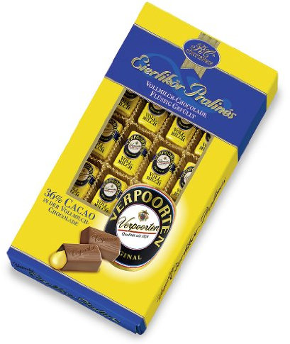 RCP Verpoorten Eierlikör Pralinés Vollmilch – 1 x 200 g – Alkoholhaltige Pralinen aus Vollmilch-Schokolade mit flüssiger Füllung