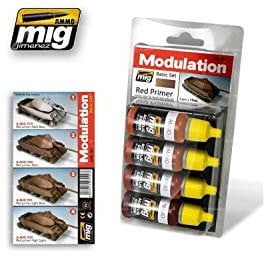 Munition mig-7002 rot Primer Acryl Smart Modulation (4 x 17 ml Set Sturzglas), Mehrfarbig