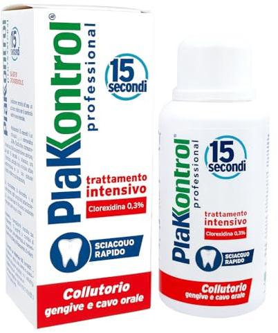 Plakkontrol® Professional collutorio 15 secondi, trattamento intensivo, 250 ml - 1 pz, peso confezione: ℮ 310 g