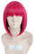 Topcosplay Kurze Bob Perücke für Frauen Rose Rot Perücke mit Flach Pony Synthetische Cosplay Tägliche Party Perücke