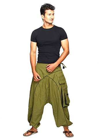 Simandra Haremshose Pumphose Aladinhose Pluderhose Yoga Goa Sarouel Baggy Aladin Freizeithose Shanti Herren