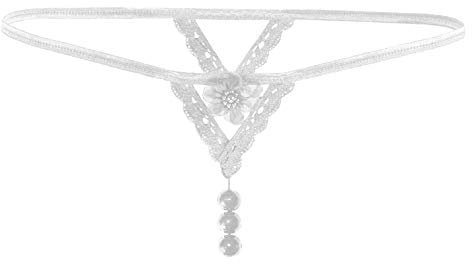 Sohimary 456 Damen Perlen Spitze String Tanga XS S M 32 34 36 38 Weiß