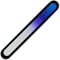 Mont Bleu Crystal Nail File, Aqua Cobalt, Coarse 198 Grit, Glass, Large, Handmade in Czech Republic