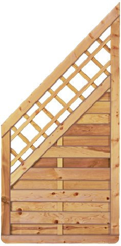 GreenSeason Lamellenzaun London Ranki Ecke B90 x H180/90 cm.