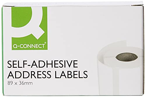 Q-Connect Address Label Roll Self Adhesive 89 x 36 mm White (Pack of 250) KF26073