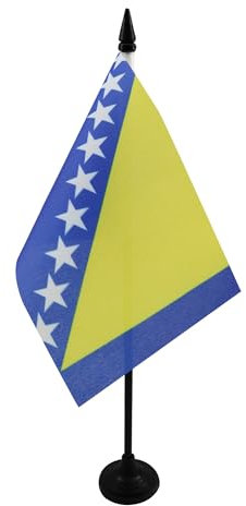 AZ FLAG - Tischflagge Bosnien Und Herzegowina - 15x10 cm - Bosnische Tischfahne 10 x 15 Cm - Flaggen