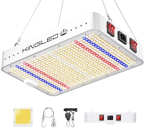 King Plus 1000w LED Grow Light Double Chips Full Spectrum with UV&IR for Greenhouse Indoor Plant Veg and Flower