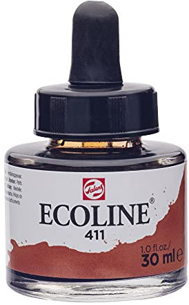 Ecoline Flüssige Aquarellfarbe Flasche 30 ml Siena gebrannt 411 (11254111)