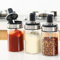 TENTA Kitchen enta de Cuisine Gourmet Boîte Corps en Acrylique avec cuillères, Pot à épices Set Condiment Cruet Bouteille, Cuisine Fournitures, Joli Design pour Cuisine (Bocal à épices Lot de 3)