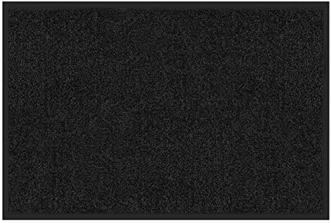 etm Hochwertige Fußmatte | schadstoffgeprüft | bewährte Eingangsmatte in Gewerbe & Haushalt | Schmutzfangmatte mit Top-Reinigungswirkung | Sauberlaufmatte waschbar & rutschfest (200x600 cm, Schwarz)