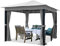 TOOLPORT Garden pavilion 3x3 m approx. 180g/m² waterproof tarpaulin gazebo, 4-sided garden gazebo light grey Party tent