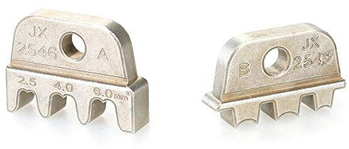 Senris Backenform 26-16 AWG 0,14-1,5 mm2 Crimper Backen isolierte Klemmbacke zum Crimpen von Zangen, silber
