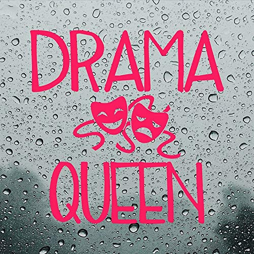 CECILIAPATER Drama Queen, Auto-Aufkleber, Fenster-Aufkleber, Autoaufkleber, Autoaufkleber, Stoßstangen-Aufkleber, Dramamasken, Theater-Masken, Thespian-Geschenk