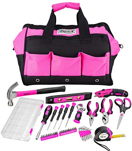 AllSpace 43Piece Ladies Pink Tool Set with Tool Bag