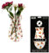 MODGY Erweiterbare Blumenvase, Kunststoff, dekorative moderne Vasen für Blumen, Küche, Fenster, Dekoration, Wohnzimmer, Badezimmer, Büro, mit Saugnapf, Tippi, 19,1 x 10,2 cm