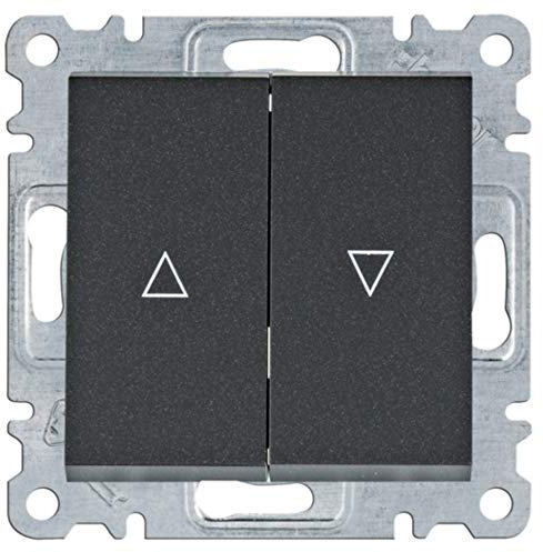 Hager WL0323 Bouton-poussoir, Noir