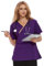 JONATHAN UNIFORM Casacca Medico Donna Divisa Infermiere Uniformi Sanitarie Top Divisa Sanitaria Donna a Manica Corta Scollo Avvolgente (Viola, L)
