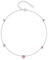 Step Forward Sterling Silber Oktober Geburtsstein Fußklets für Frauen Rosa Herz Monatsstein Geschenk Schmuck für Mädchen