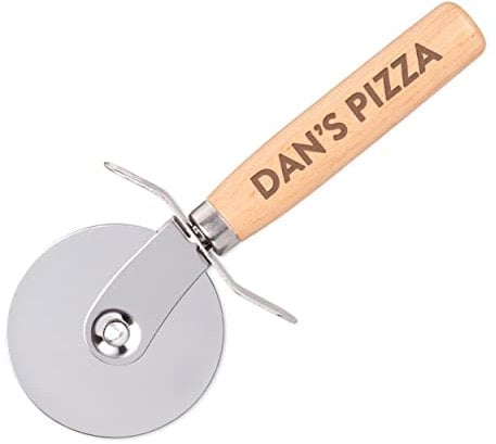 Pizzería de madera personalizada de la manija de la rebanadora de la rueda del cortador de la pizza