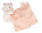 KALOO - Weiches Stoffquadrat - Kuscheltier Rosa Bär - Plüschtier Baby - Quadratisch 18 x 18 cm Rosa Umweltverträgliches Material - FSC-Geschenkbox - Ab Geburt, K972005