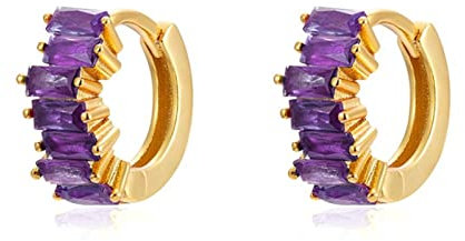 Damen Ohrringe Silber 925 Stecker, Ohrringe Damen Modeschmuck Violett Irregulär Ohrringe Vintage Geschenk für Geburtstagsfeier