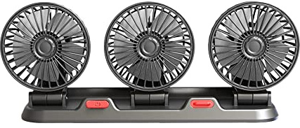 Baceyong ventilator für auto 5V Drei-Kopf-USB-Lüfter 360 Grad drehbar | Zweistufige Verstellung kompatibel mit Auto LKW Zelt Wohnmobil Schlafkabine SUV ATV Lieferwagen Camping Jagd Angeln Zuhause