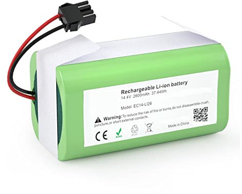 YAXRO Batería de Iones de Litio de 14,4 V y 2600 mAh Compatible con Conga Excellence 950 990 1090 1790 1990 Deebot N79S N79 DN622 Eufy Robovac 11S 12 X500
