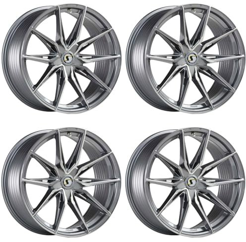 4x Schmidt Felgen TwentyOne 9.5Jx20 ET51 5x112 TitanBrushed kompatibel mit Mercedes-Benz C-Klasse W205, V-Klasse 3 / Vito 3 Typ 447