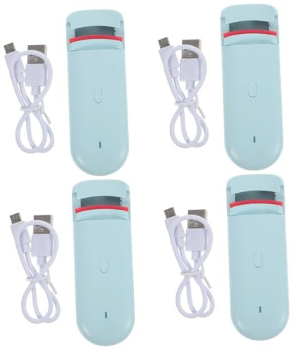 POPETPOP 4 Stück Elektrische Wimpernzange Wimpern-applikator-tool Tragbare Wimpern Beheizte Wimpernzange Beheizbarer Wimpernclip Mascara-bürste Wimpernzange Mit Kamm Kieselgel Zubehör Usb