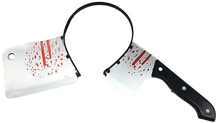 Myazs Serre-tête avec couteau pour Halloween, cosplay, fête, déguisement, décorations de fête, marteau ciseaux 3D, bandeaux d'Halloween pour adultes